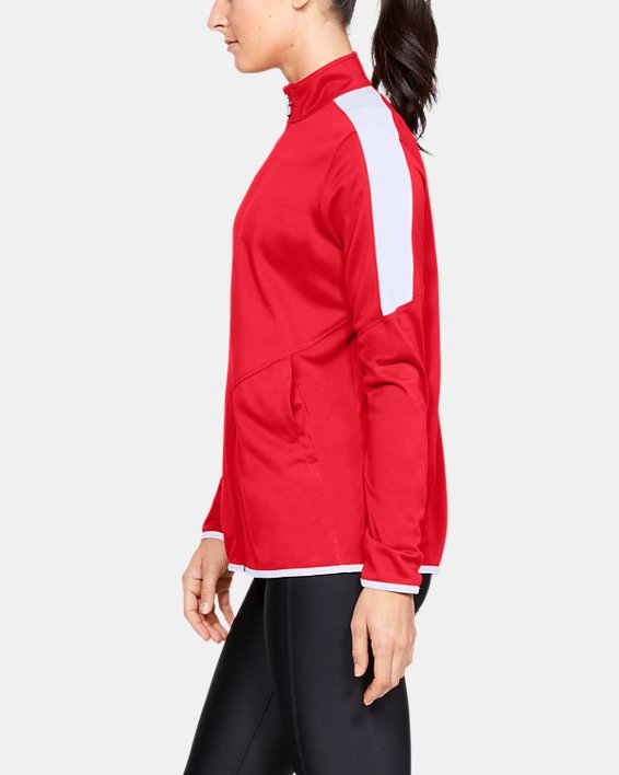 Women's UA Rival Knit Jacket, Red, pdpMainDesktop image number 3